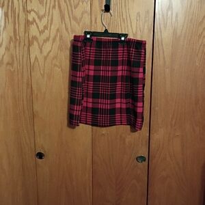 Plaid Red and Black Women's Skirt